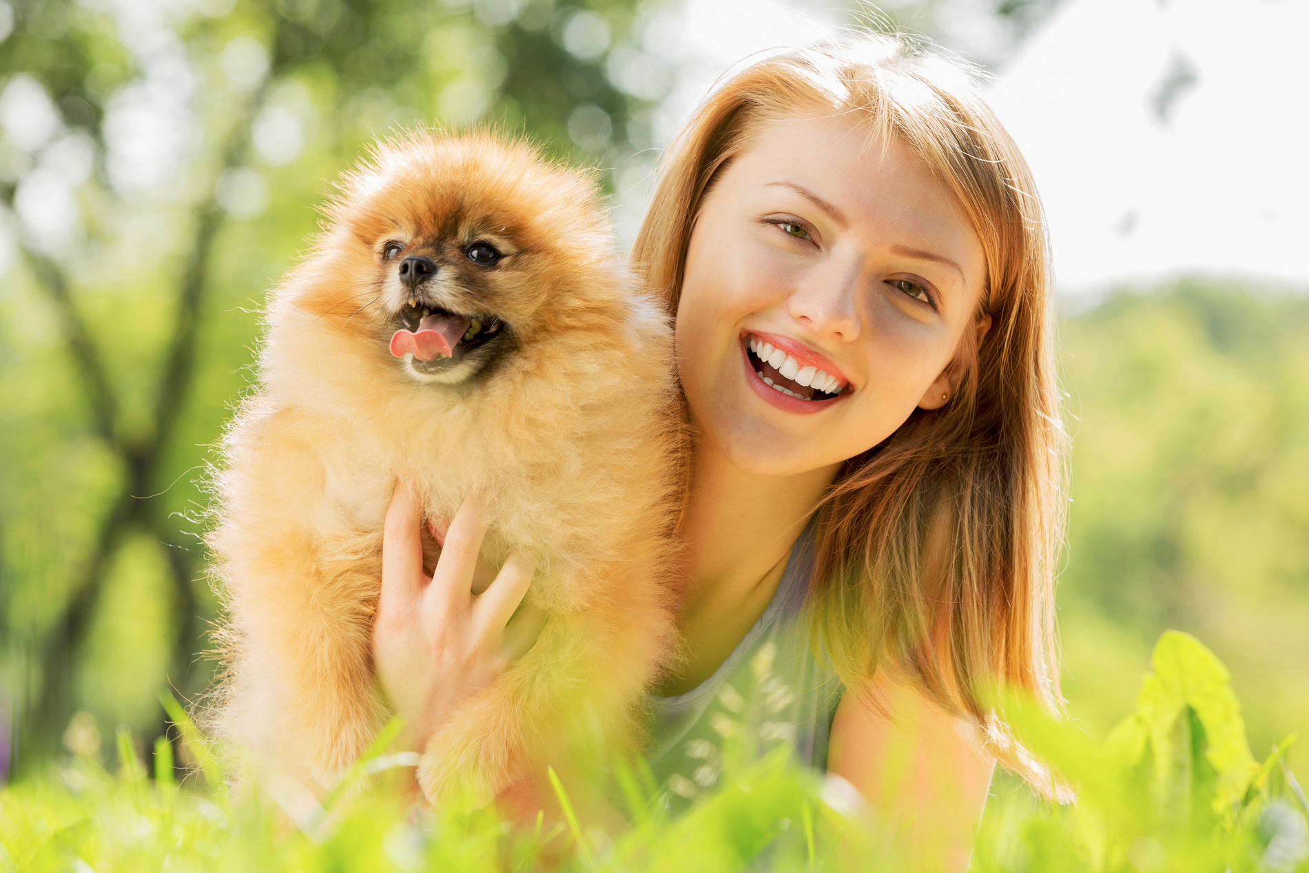 Girl with Pet